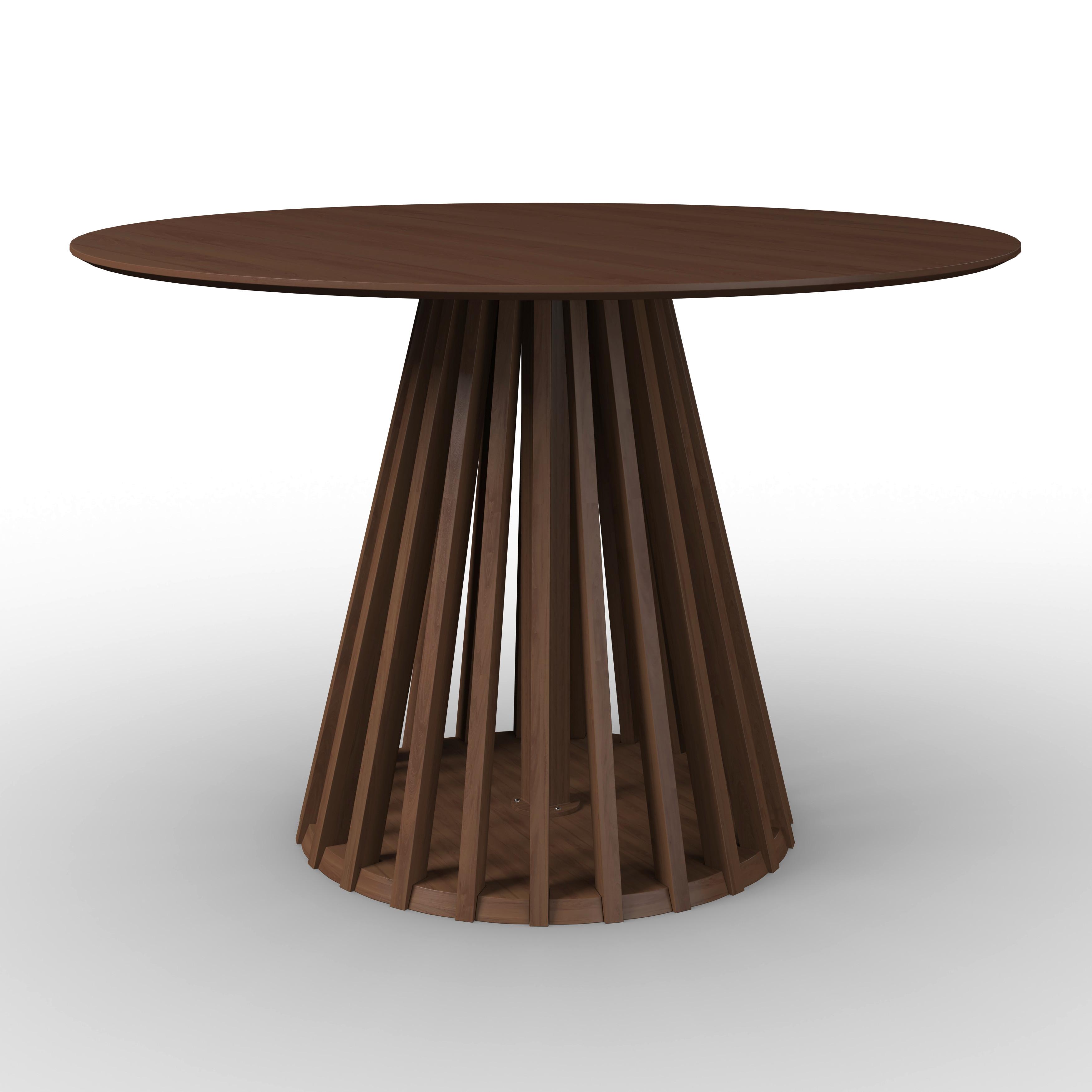 wohnli-moebel-suche-000489004501 Wohnli Möbelsuche - Esstisch Ennio Walnuss MDF L/B/H ca. 120/120/75 cm rund