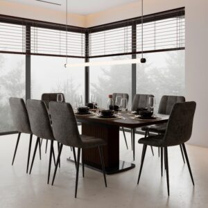 wohnli-moebel-suche-000489004601-1 Ausziehtisch Amado Walnussfarben Eiche furniert Holz, Metall, Holzwerkstoff Bessagi Home Möbel > Tische > Esstische > Esstische Holz Braun
