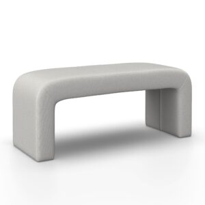 Wohnli Möbelsuche - Hockerbank Janina Grau Boucle Gepolstert