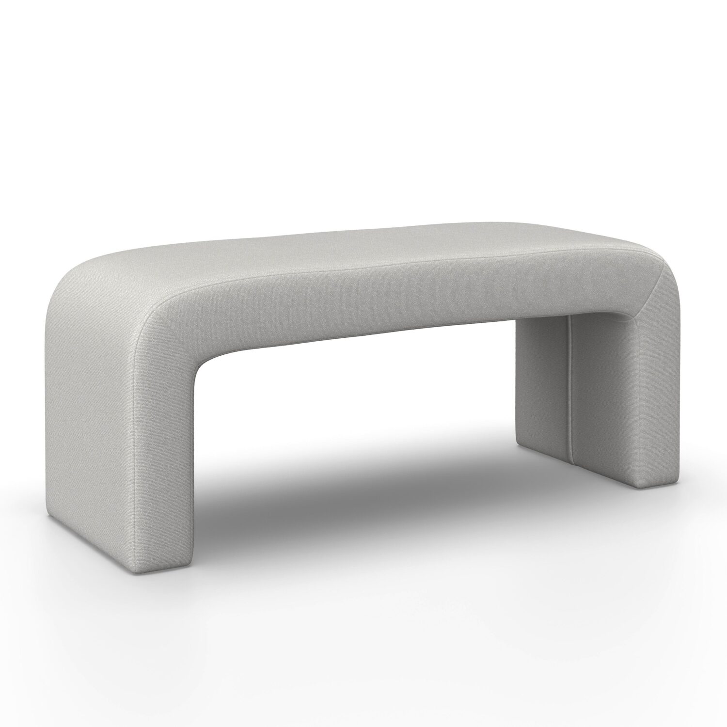 Wohnli Möbelsuche - Hockerbank Janina Grau Boucle Gepolstert