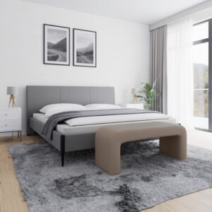 Hockerbank Janina Braun Boucle Gepolstert Holz, Textil Bessagi Home Garderoben > Garderobenbänke Braun