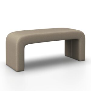 Wohnli Möbelsuche - Hockerbank Janina Braun Boucle Gepolstert