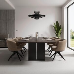 Armlehnstuhl Nela Braun Bouclé Drehbar Gepolstert Holz, Metall, Textil Bessagi Home Wohnzimmermöbel Braun