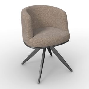 Wohnli Möbelsuche - Armlehnstuhl Nela Braun Bouclé Drehbar Gepolstert