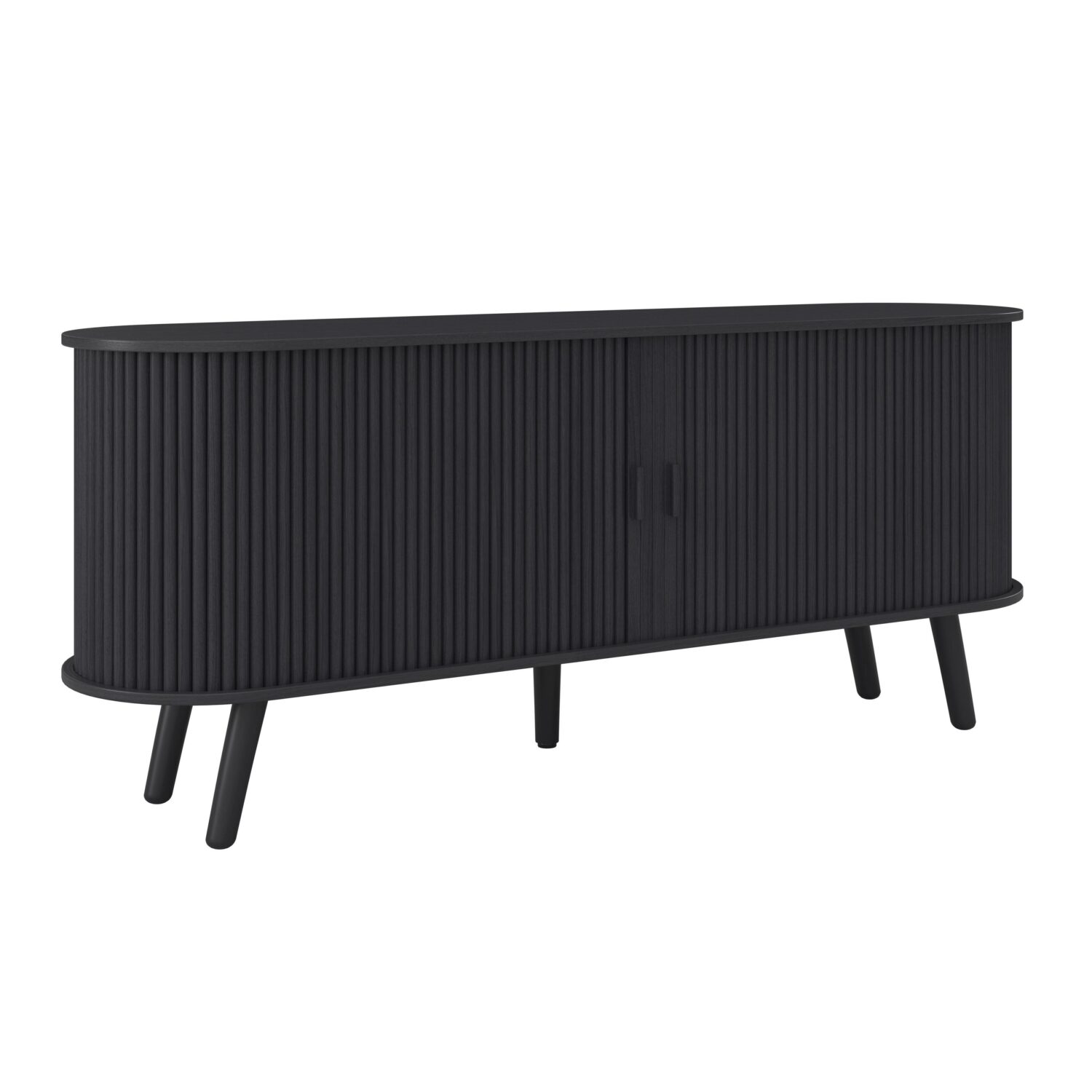 Wohnli Möbelsuche - Sideboard Ennio Schwarz Echtholz/MDF