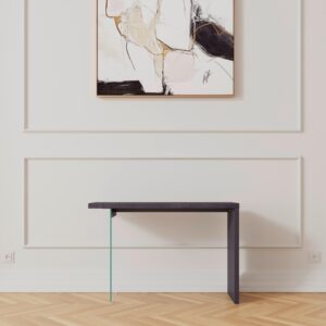 Konsolentisch Milan Schwarz Glas/Holz Holz, Glas, Holzwerkstoff Bessagi Home Möbel > Kommoden & Schubladenschränke > Konsolentische Schwarz