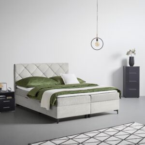 Boxbett Wind Hellgrau ca. 180x200cm Metall Mömax Möbel > Betten > Boxspringbetten Grau