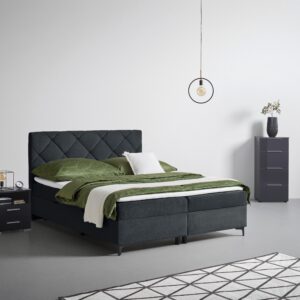 Boxbett Wind Schwarz ca. 180x200cm Textil Mömax Möbel > Betten Schwarz