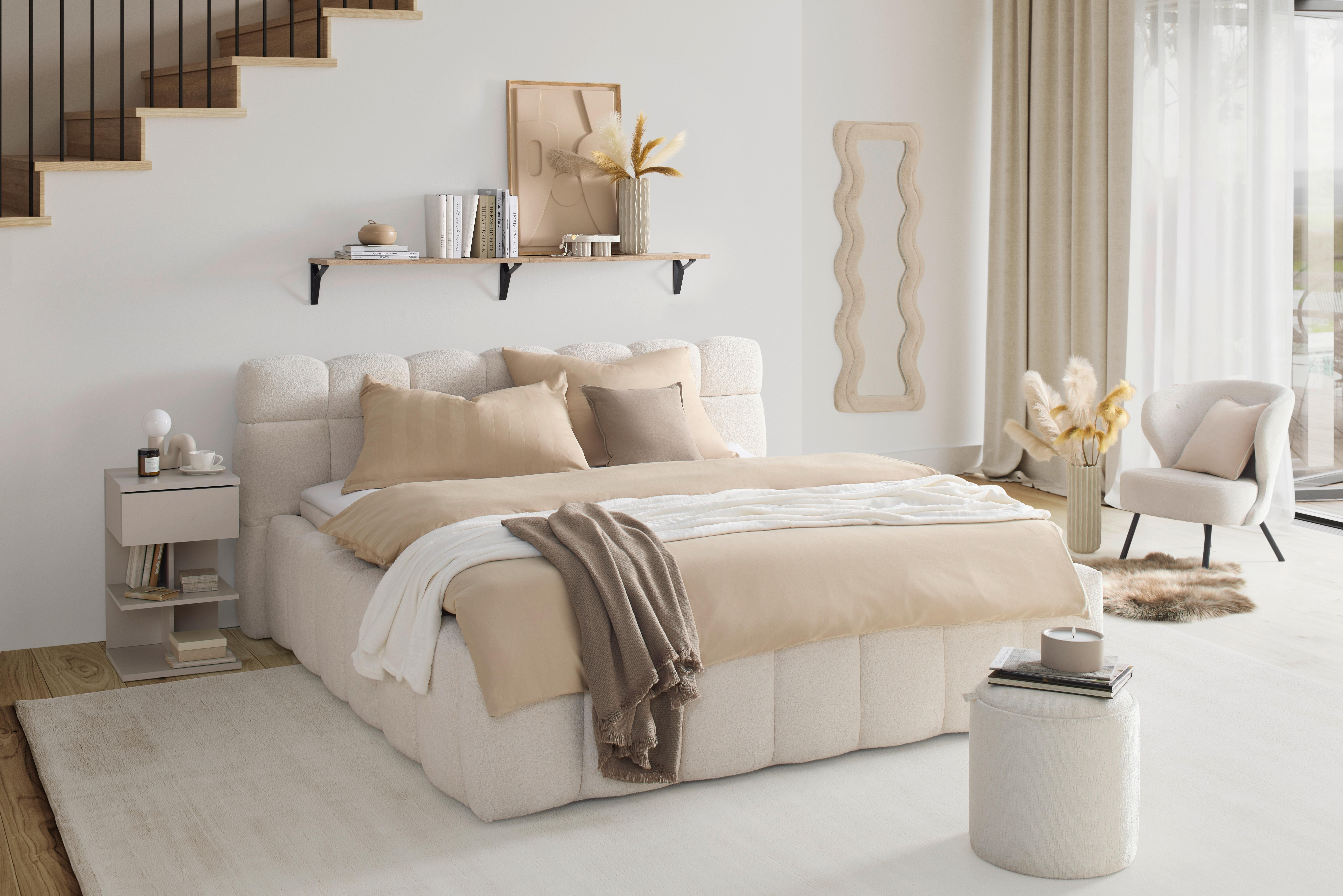 Polsterbett Monte Beige ca. 200x200cm Textil Based Möbel > Betten > Polsterbetten Beige