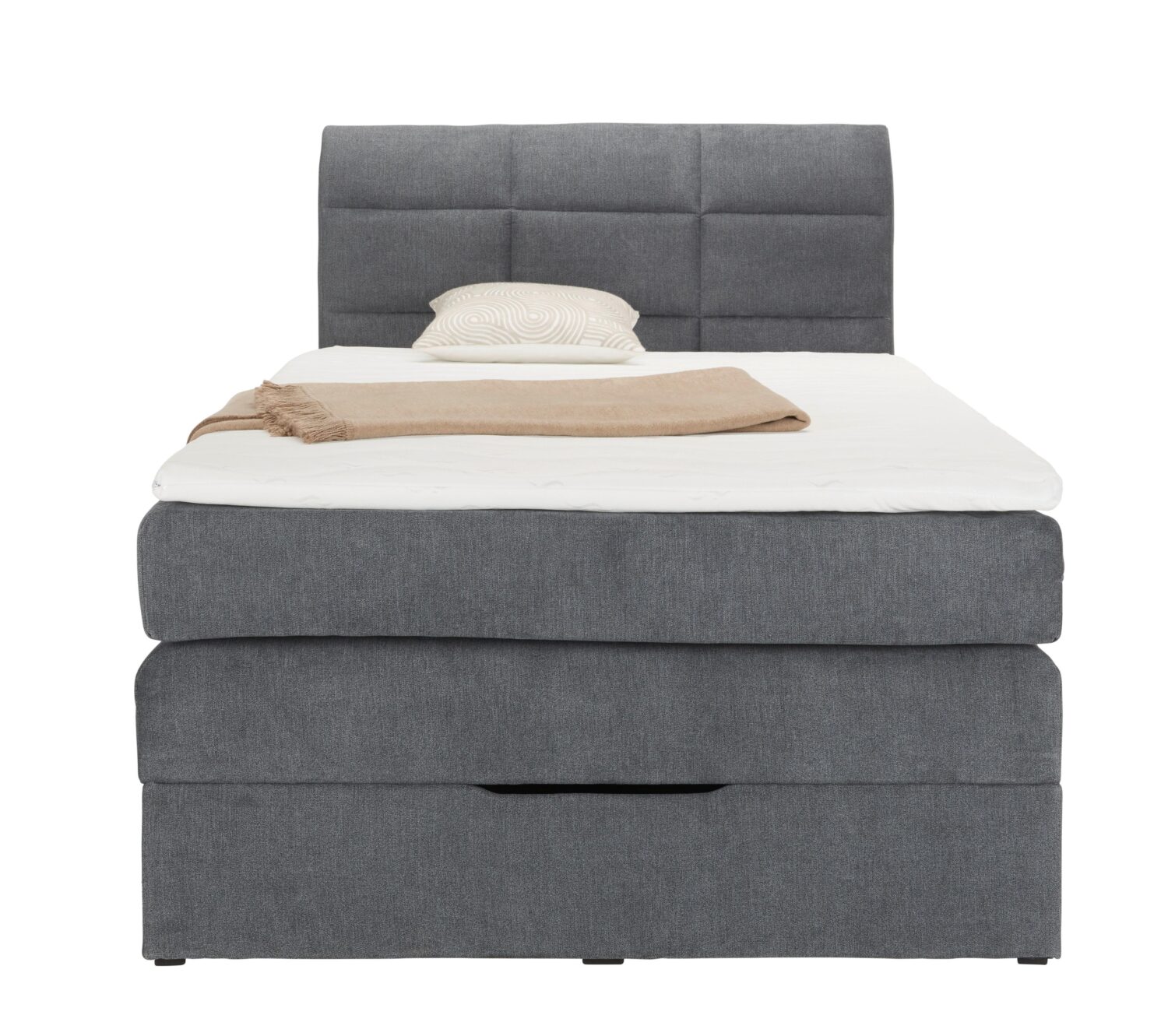 Boxspringbett Runner in Grau ca. 90x200cm Textil Mömax Möbel > Betten > Einzelbetten Grau