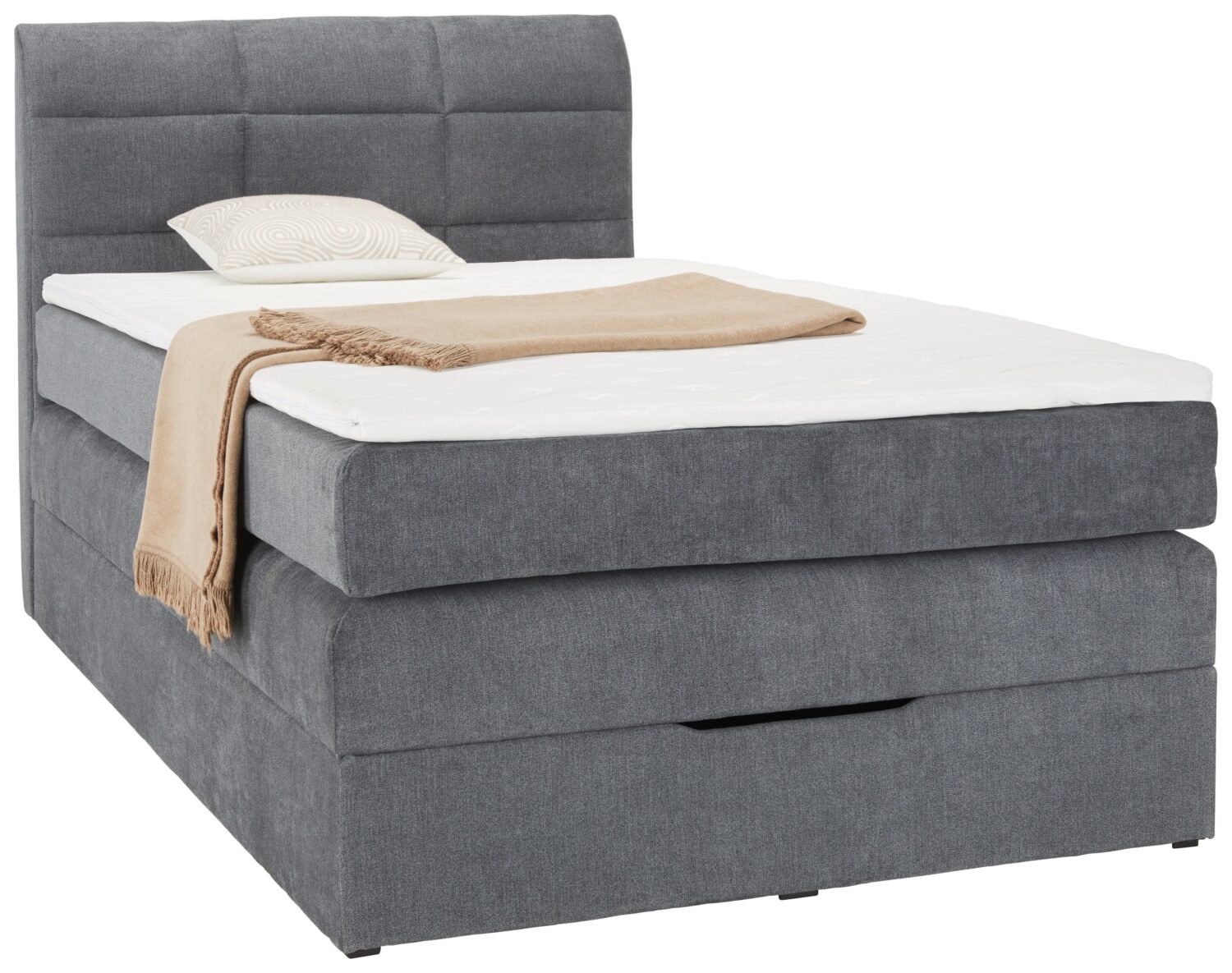 Wohnli Möbelsuche - Boxspringbett Runner in Grau ca. 90x200cm