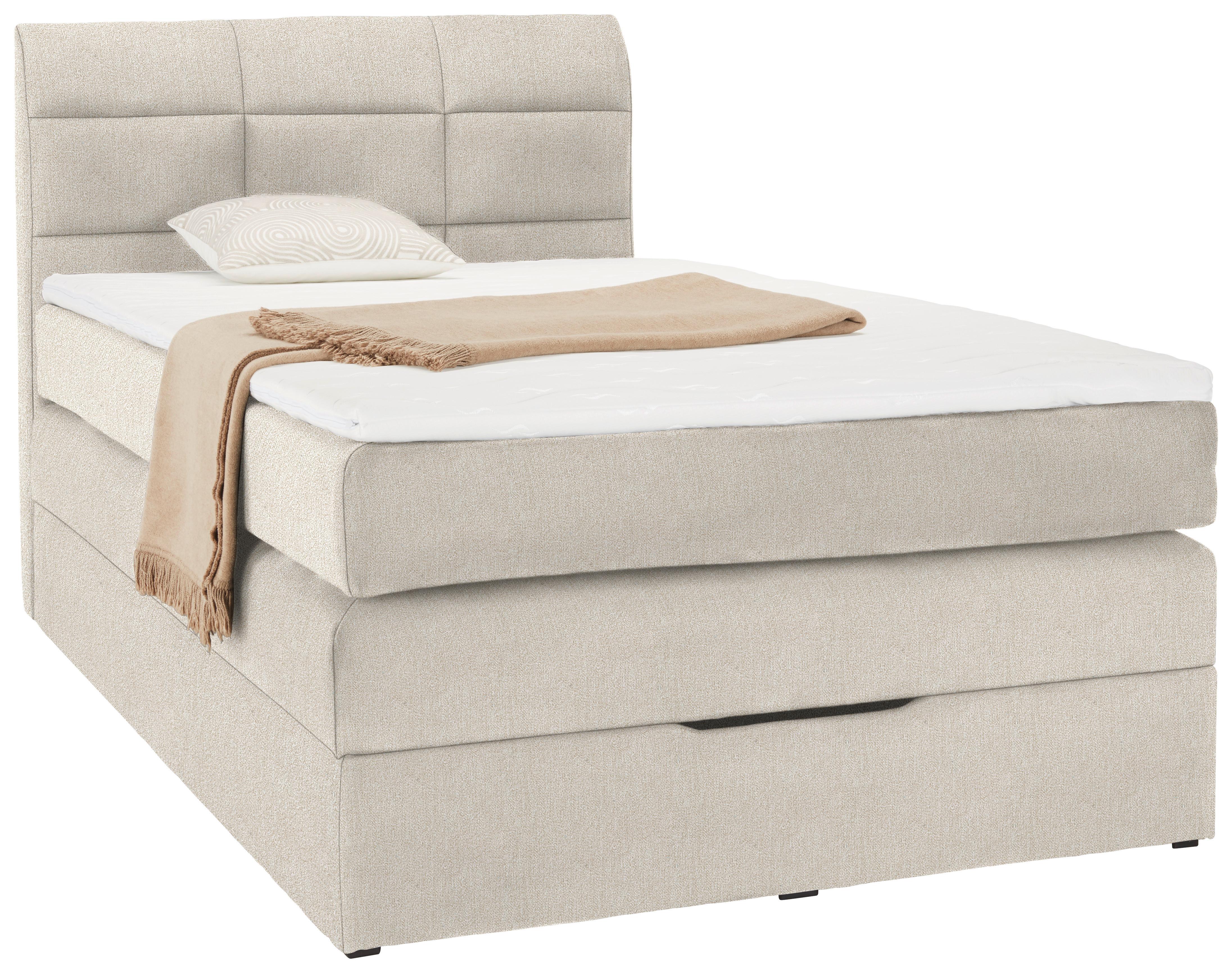 Wohnli Möbelsuche - Boxspringbett in Beige ca. 100x200cm