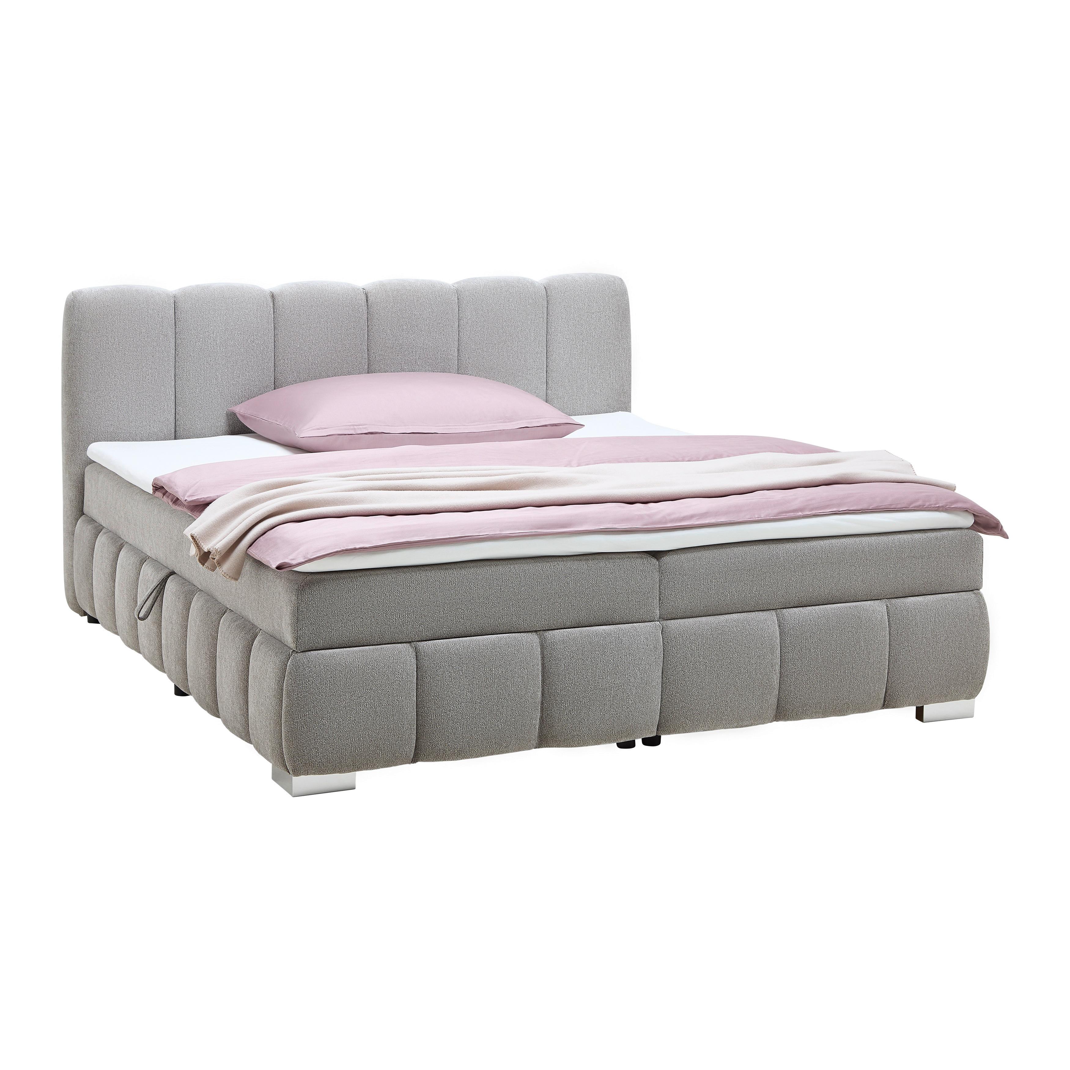 Wohnli Möbelsuche - Boxbett Elaris Graubraun ca. 200x200cm