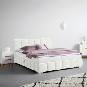 Boxbett Elaris Weiß ca. 180x200cm Kunststoff, Textil Mömax Möbel > Betten > Boxspringbetten Weiß