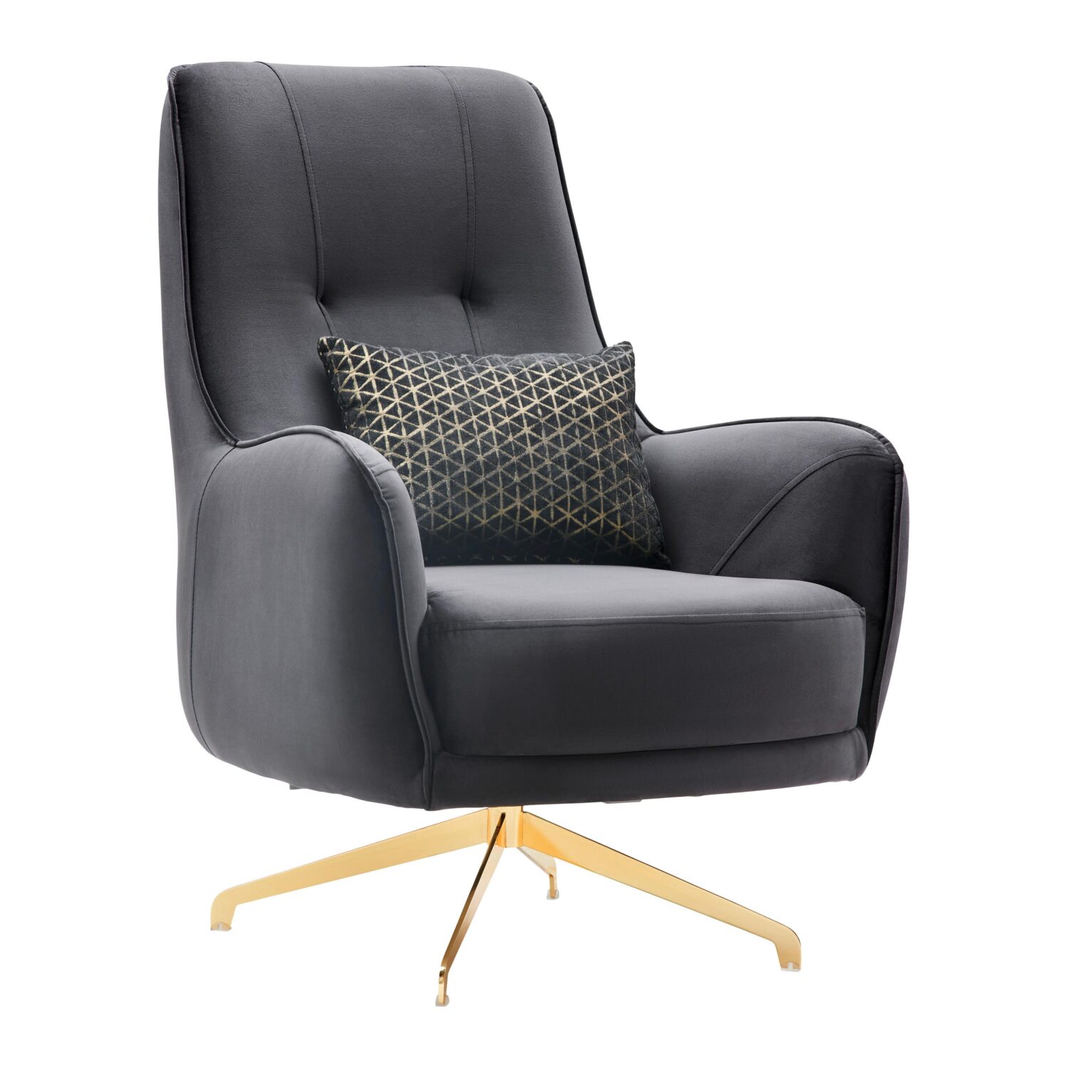 Wohnli Möbelsuche - Sessel Aile in Schwarz/Goldfarben