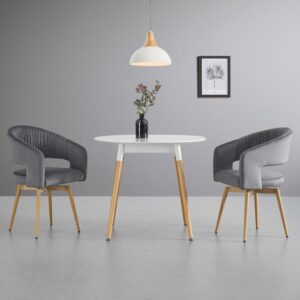 wohnli-moebel-suche-000518001101-1 Esstisch rund Gaia Weiß MDF Ø ca. 90 cm Holz, Holzwerkstoff Bessagi Home Möbel > Tische > Esstische > Esstische Holz Weiß