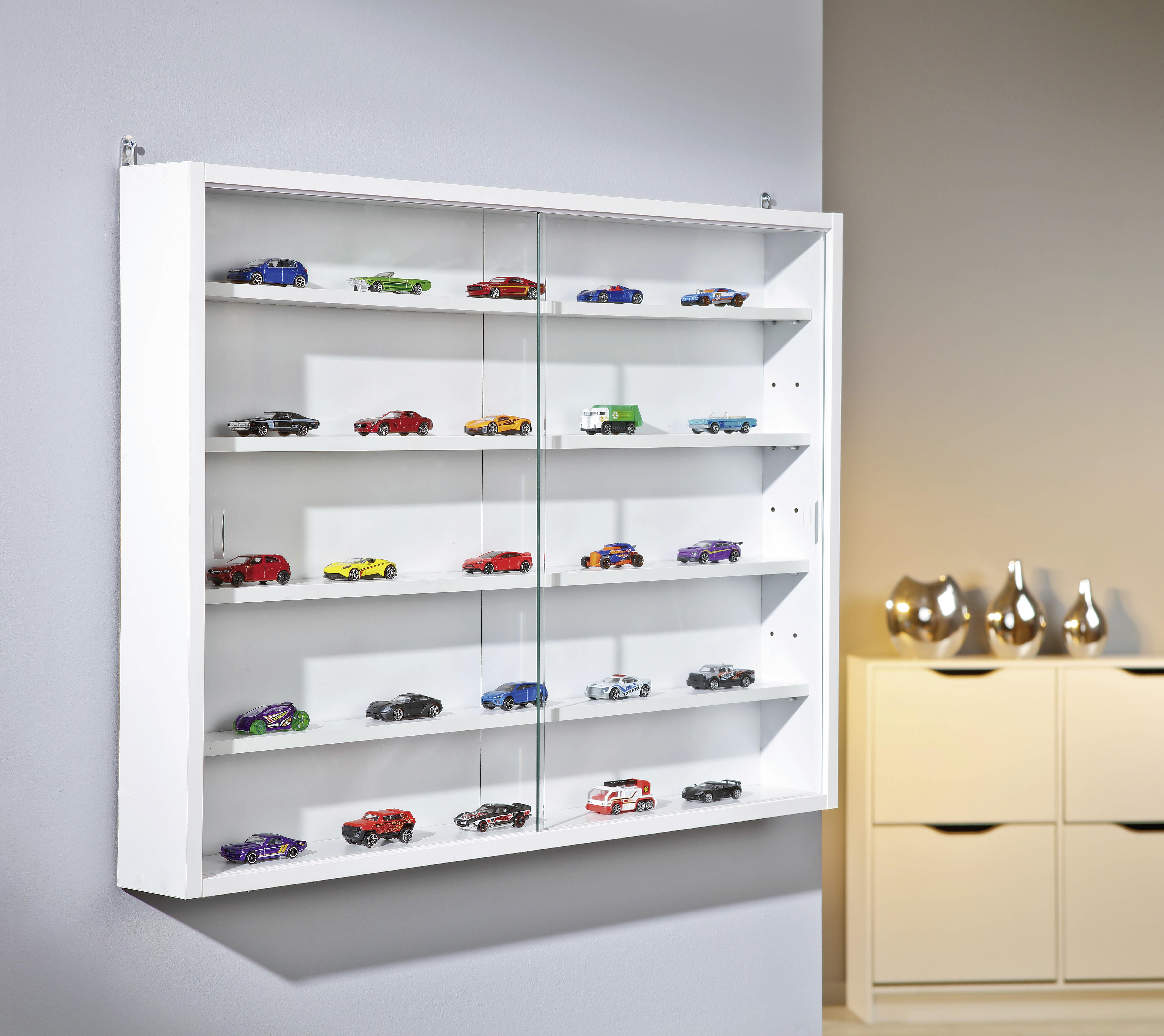 Hängevitrine in Weiß Glas Based Möbel > Schränke > Vitrinen Weiß