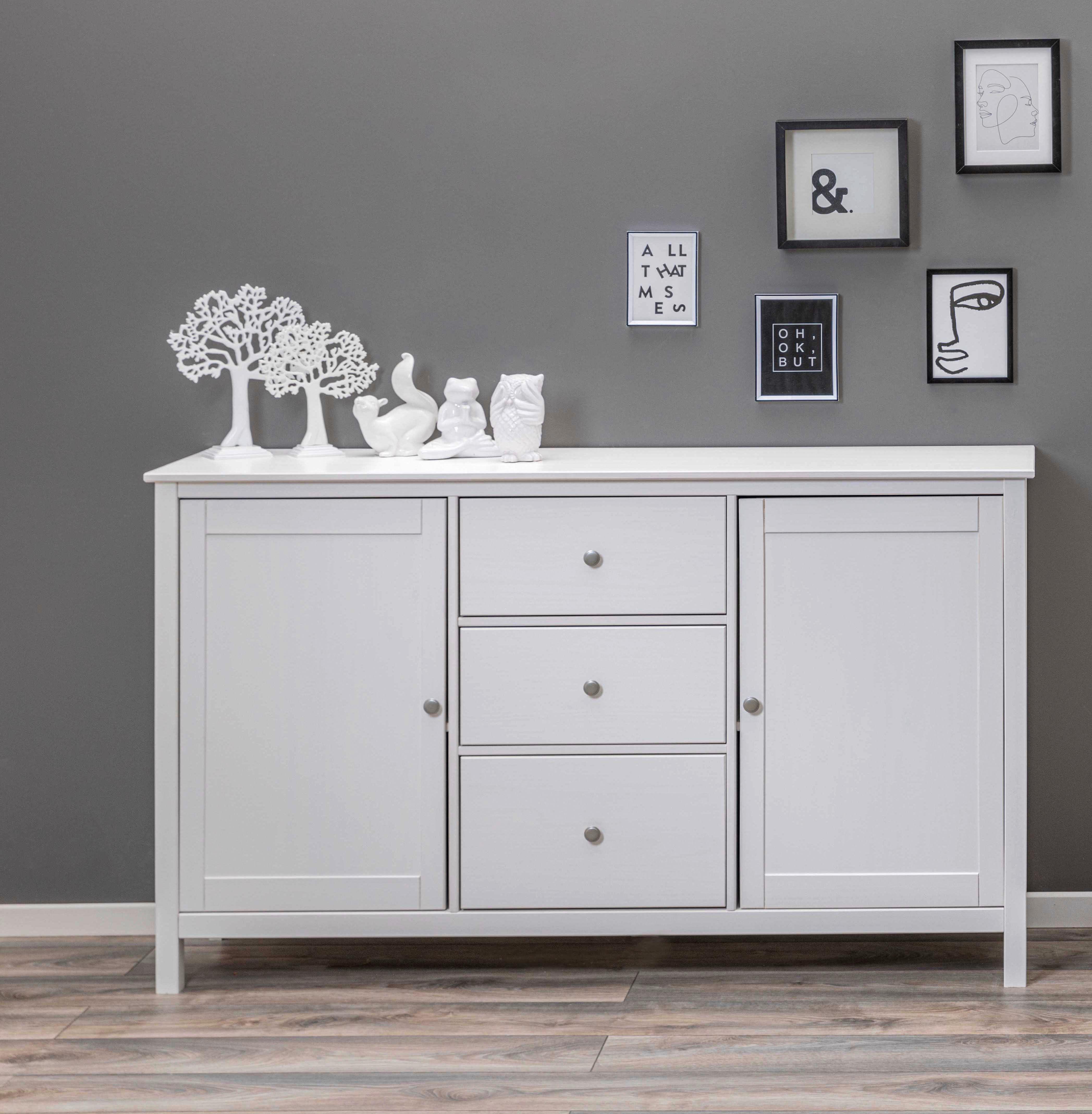 Sideboard Chilly Home ca. 160x96x40 cm Weiß Metall Livetastic Wohnzimmermöbel Weiß