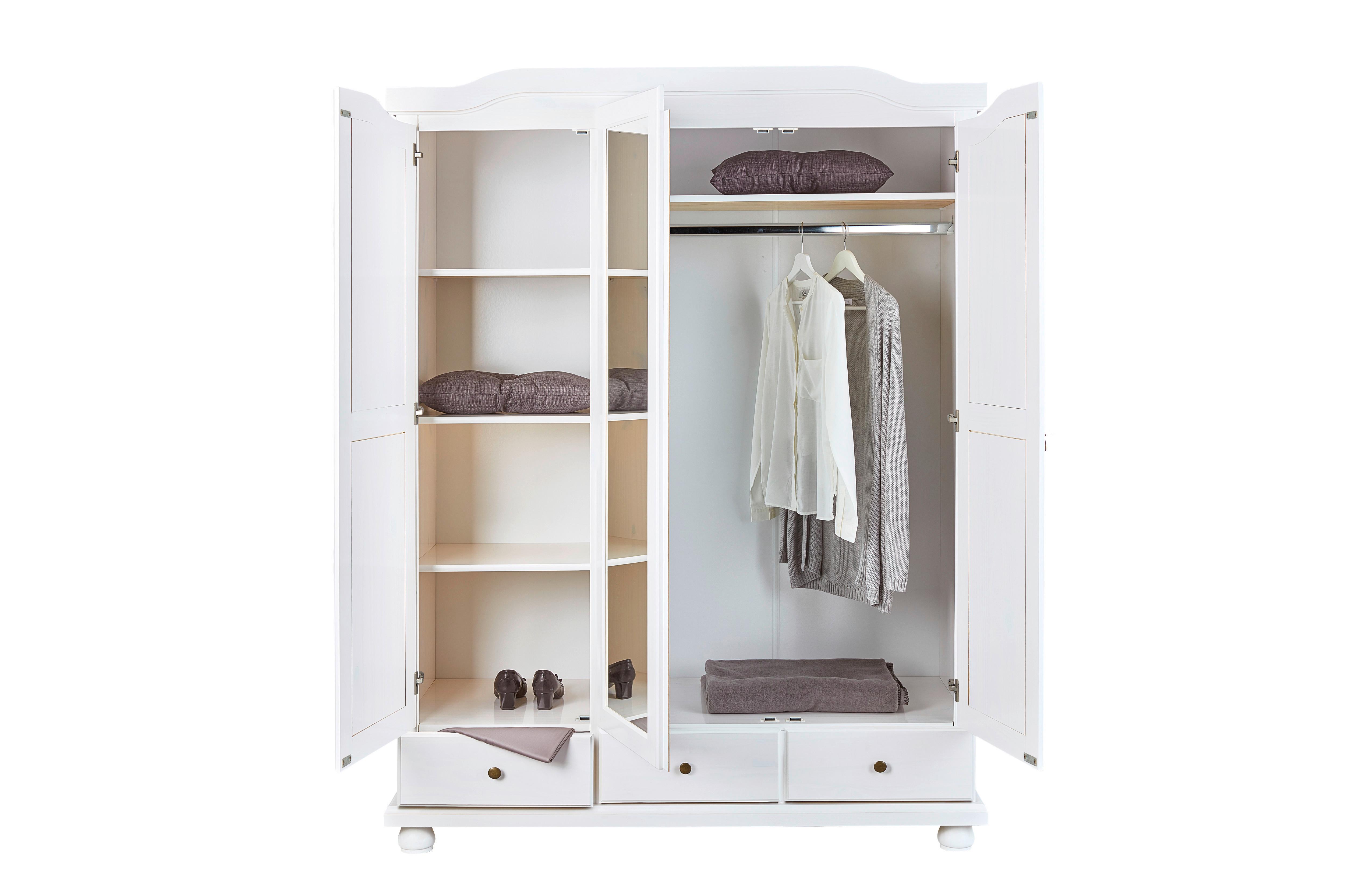 wohnli-moebel-suche-000528022902-1 Drehtürenschrank Kappl Weiß Holz Livetastic Möbel > Schränke > Kleiderschränke > Drehtürenschränke Weiß