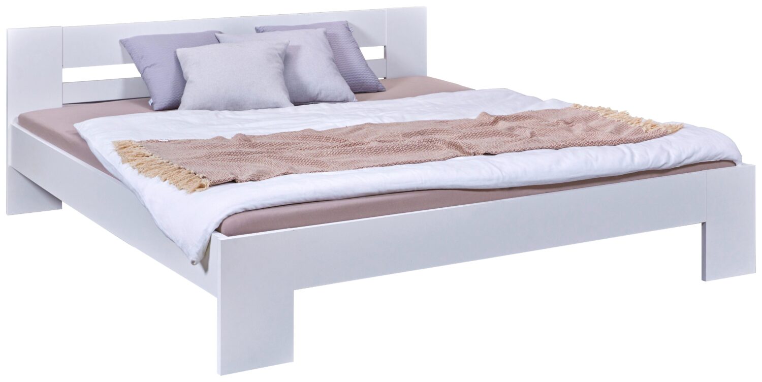 Bett Annik ca. 180x200 cm Weiß Holzwerkstoff MID.YOU Möbel > Betten > Doppelbetten Weiß