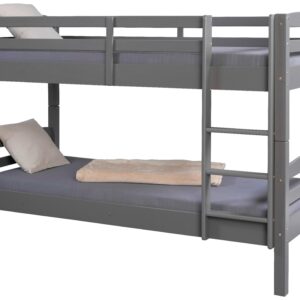Etagenbett Holz Lavius ca. 90x200 cm Grau Holz MID.YOU Möbel > Betten > Hoch- und Etagenbetten Grau