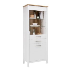 Wohnli Möbelsuche - Vitrine Sicilia Weiß/Eiche