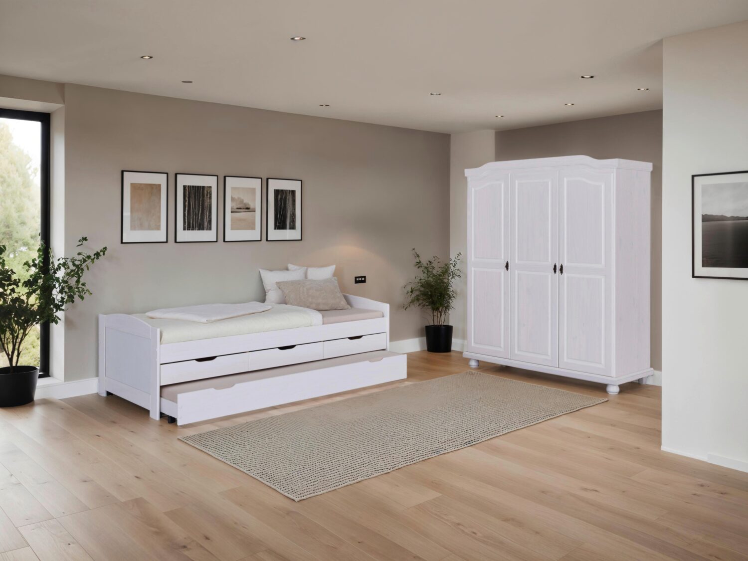 Wohnli Möbelsuche - Einzelzimmer ULLI 90 in Echtholz Kiefer