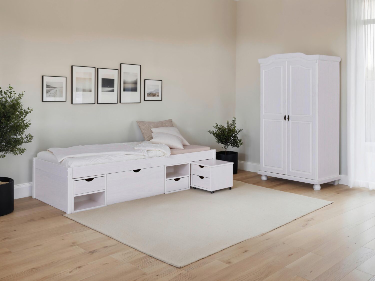 Wohnli Möbelsuche - Einzelzimmer TILL 90 in Echtholz Kiefer