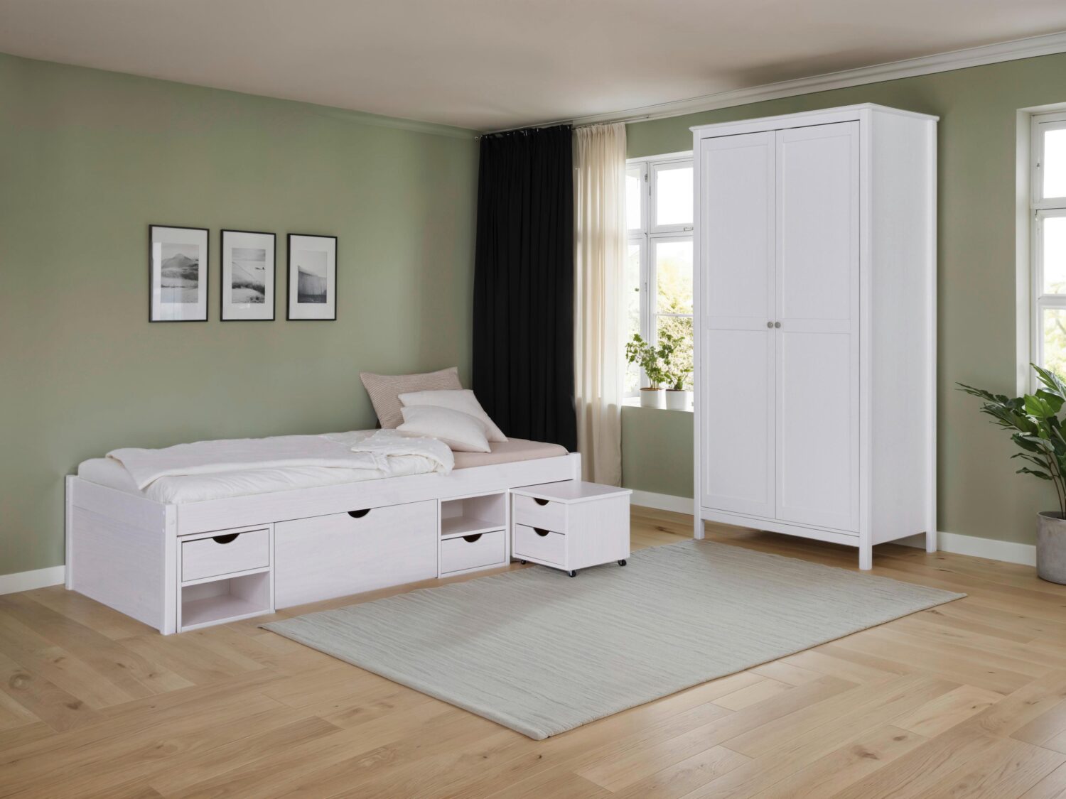 Wohnli Möbelsuche - Einzelzimmer TILL 90 in Echtholz Kiefer