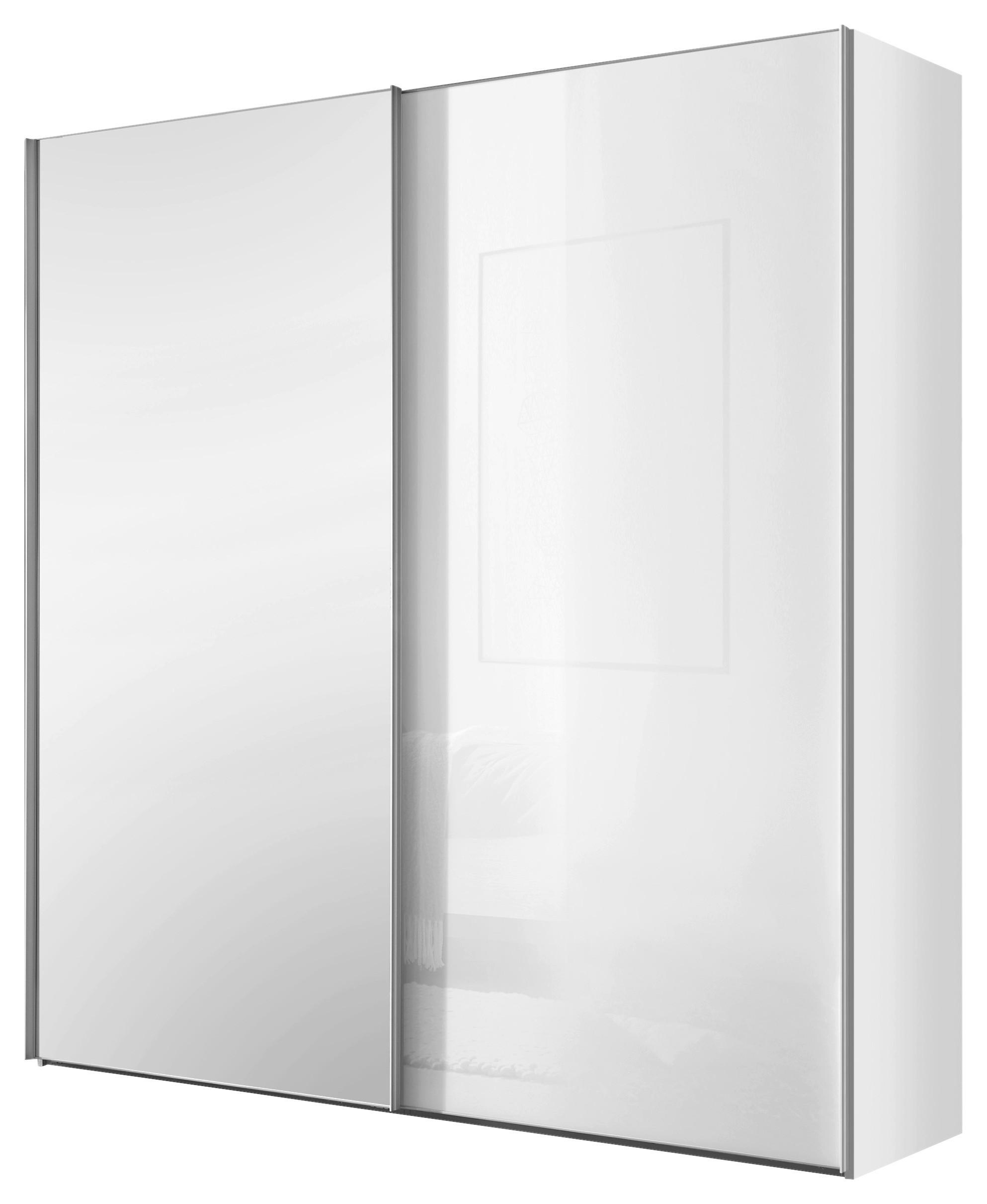 Wohnli Möbelsuche - Schwebetürenschrank Lumos Glas Weiß
