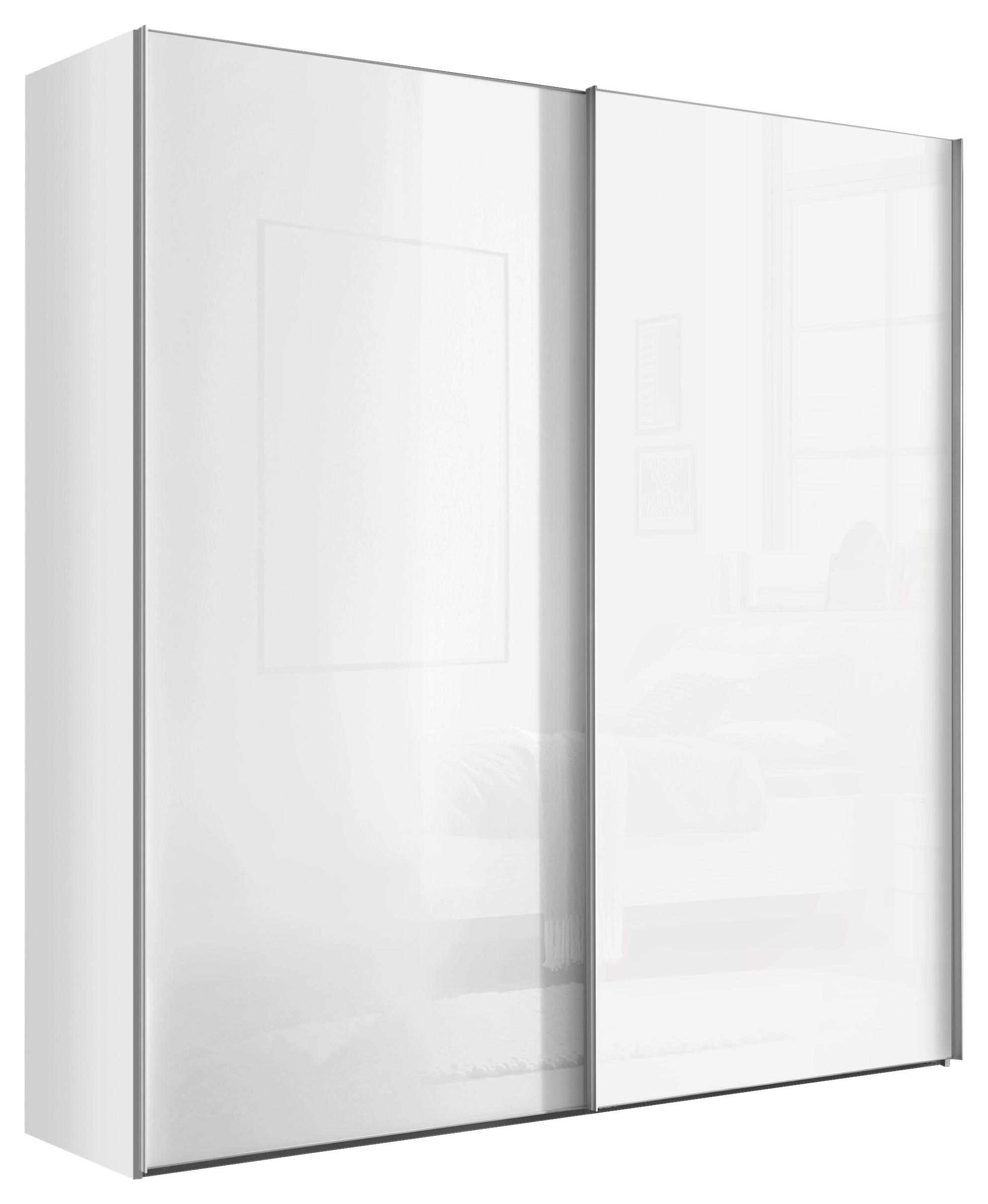 Wohnli Möbelsuche - Schwebetürenschrank Lumos Glas Weiß