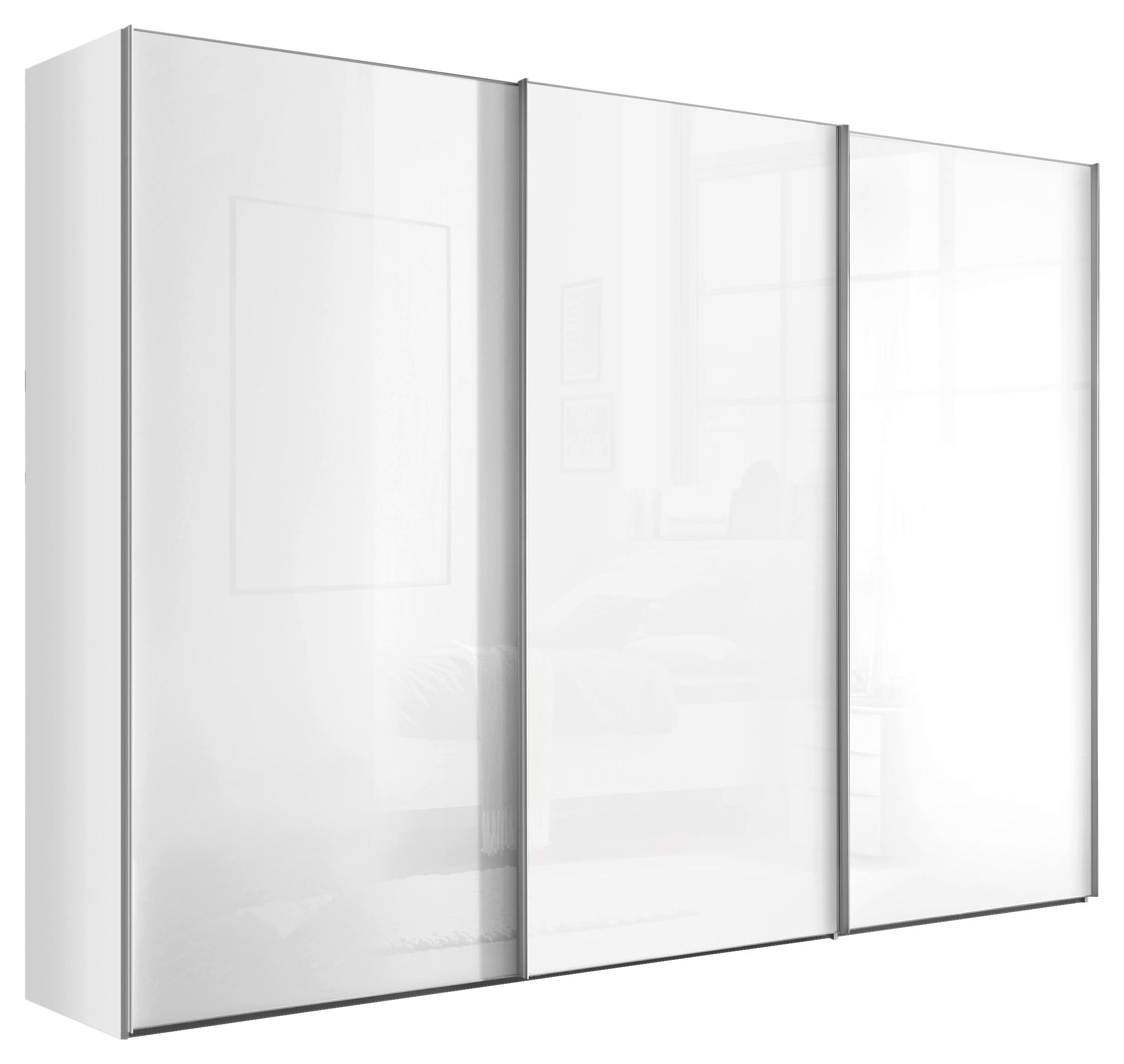 Wohnli Möbelsuche - Schwebetürenschrank Lumos Glas Weiß