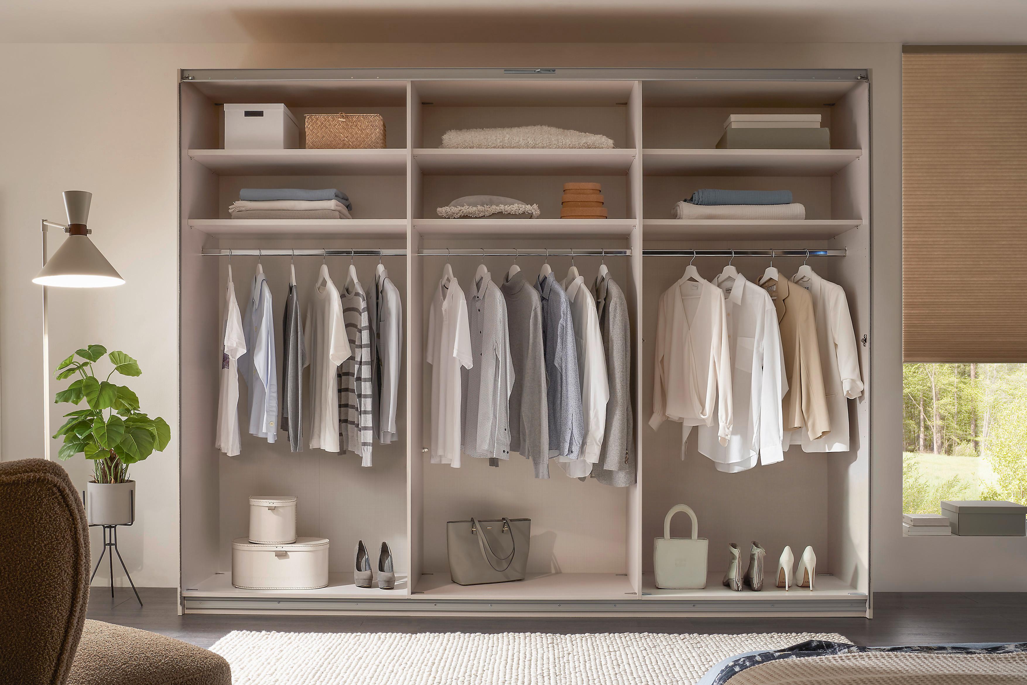 wohnli-moebel-suche-000531018318-1 Schwebetürenschrank Lumos Glas Dunkelgrau Glas, Holzwerkstoff Based Möbel > Schränke > Kleiderschränke > Schwebetürenschränke Grau