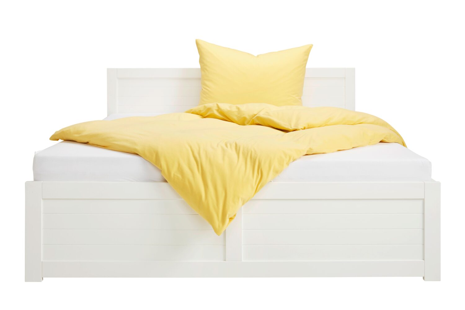 Bett in Weiß ca. 180x200cm Holz, Holzwerkstoff Mömax Möbel > Betten Weiß