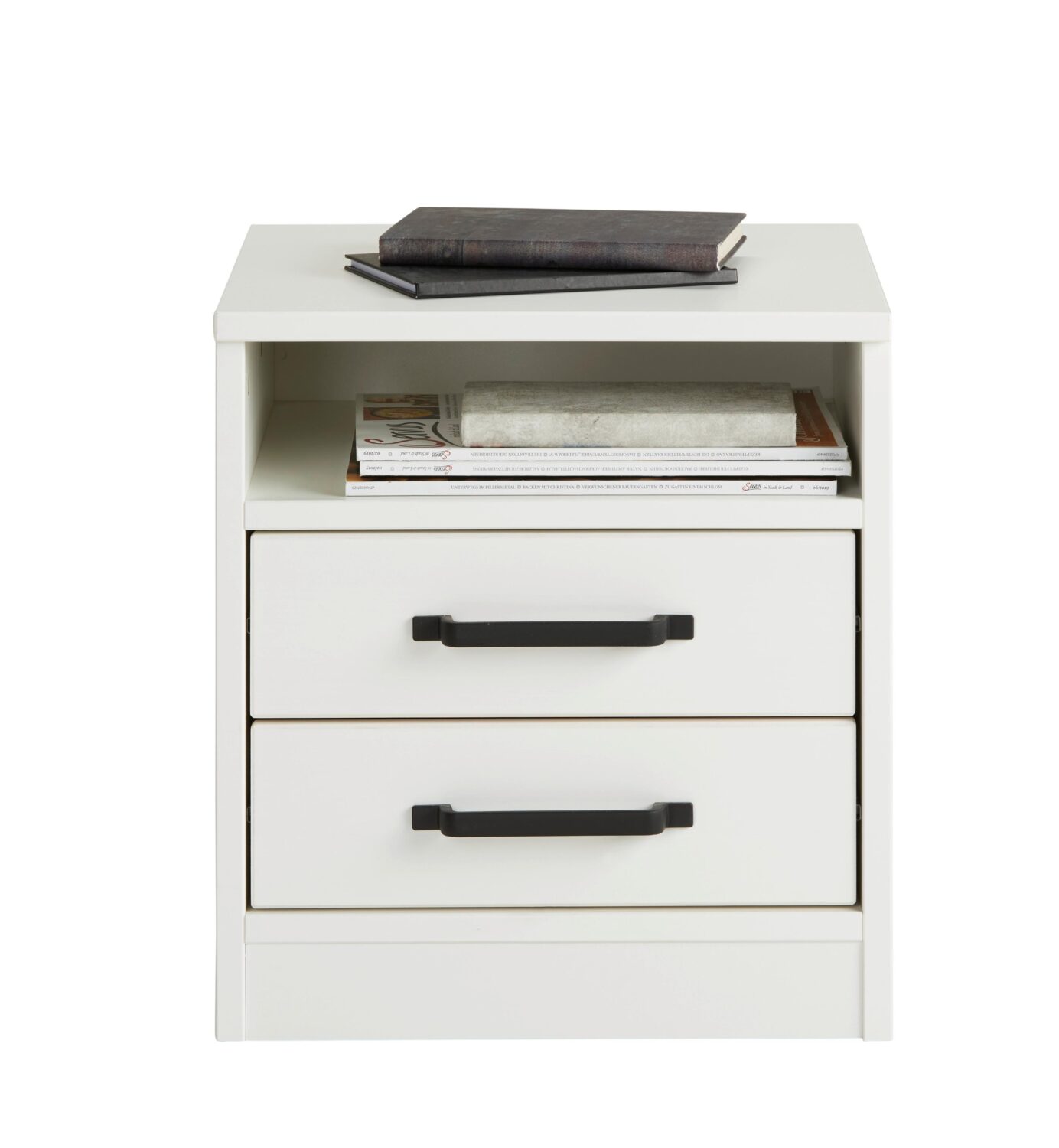Nachtkästchen in Weiß Holz, Holzwerkstoff Mömax Möbel > Kommoden & Schubladenschränke > Nachttische Weiß