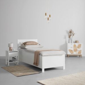 Stauraumbett Nizza Weiß ca. 90x200cm Holz Zandiara Möbel > Betten Weiß