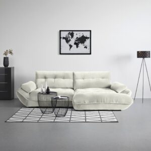 Wohnlandschaft Vivo Creme Textil Mömax Möbel > Sofas & Couches > Wohnlandschaften Weiß