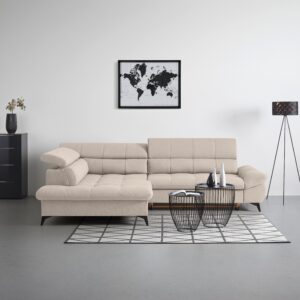 Wohnlandschaft Alberto Beige Textil Mömax Wohnzimmermöbel Beige