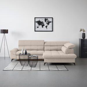 Wohnlandschaft Alberto Beige Textil Mömax Wohnzimmermöbel Beige