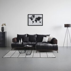 Ecksofa Morgan Anthrazit Textil Mömax Möbel > Sofas & Couches > Wohnlandschaften > Ecksofas > XXL Ecksofas Anthrazit
