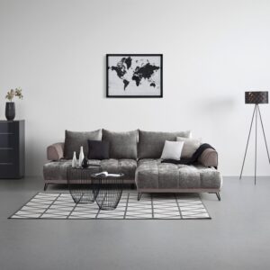 Ecksofa Morgan Grau Textil Mömax Möbel > Sofas & Couches > Wohnlandschaften > Ecksofas > XXL Ecksofas Grau