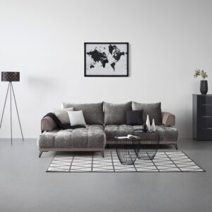 Ecksofa Morgan Grau Textil Mömax Möbel > Sofas & Couches > Wohnlandschaften > Ecksofas > XXL Ecksofas Grau
