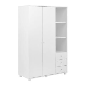 Wohnli Möbelsuche - Drehtürenschrank Milo Weiß ca. 115x176x55 cm