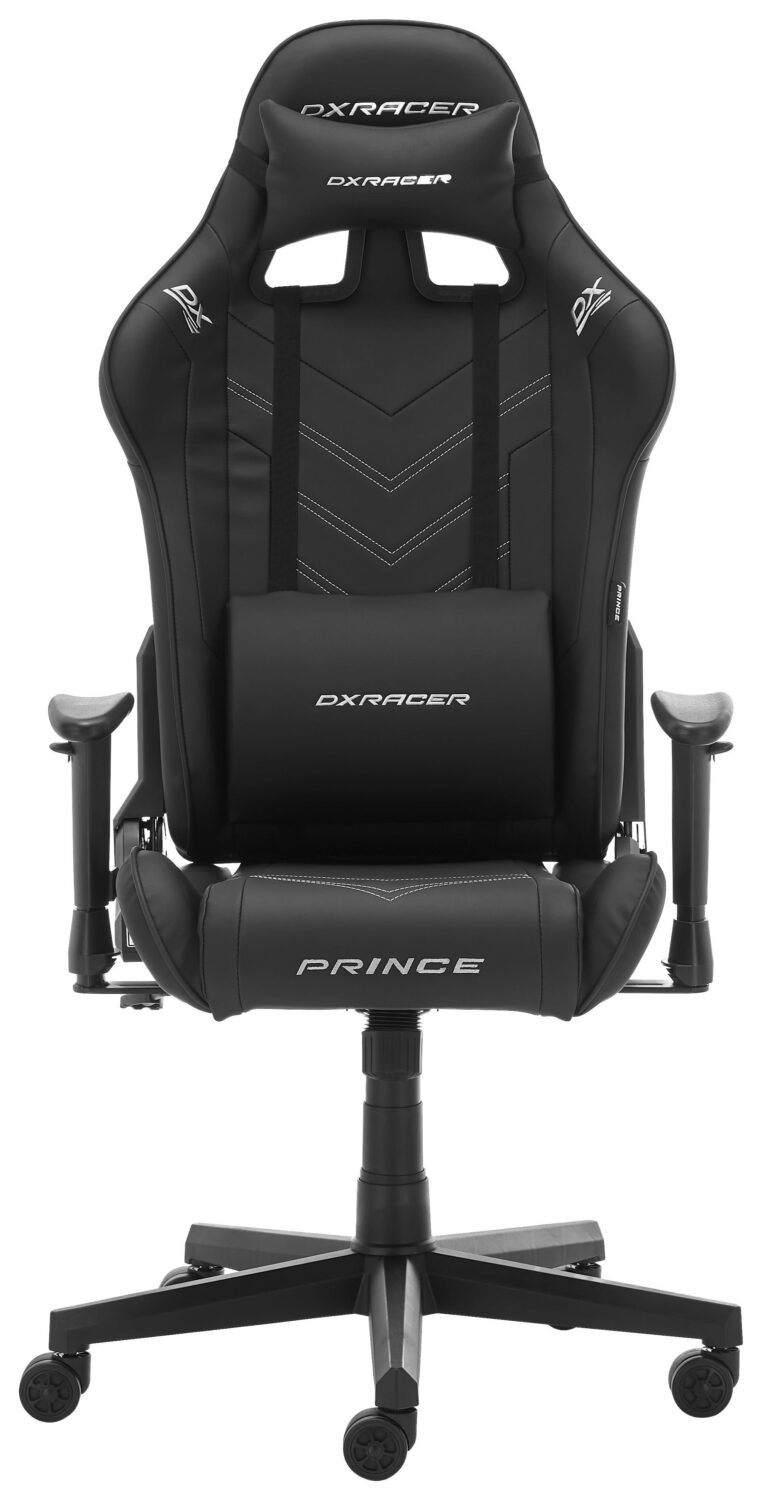 Gamingstuhl Prince in Schwarz Kunststoff, Textil Dxracer Möbel > Stühle > Bürostühle > Gamingstühle Schwarz