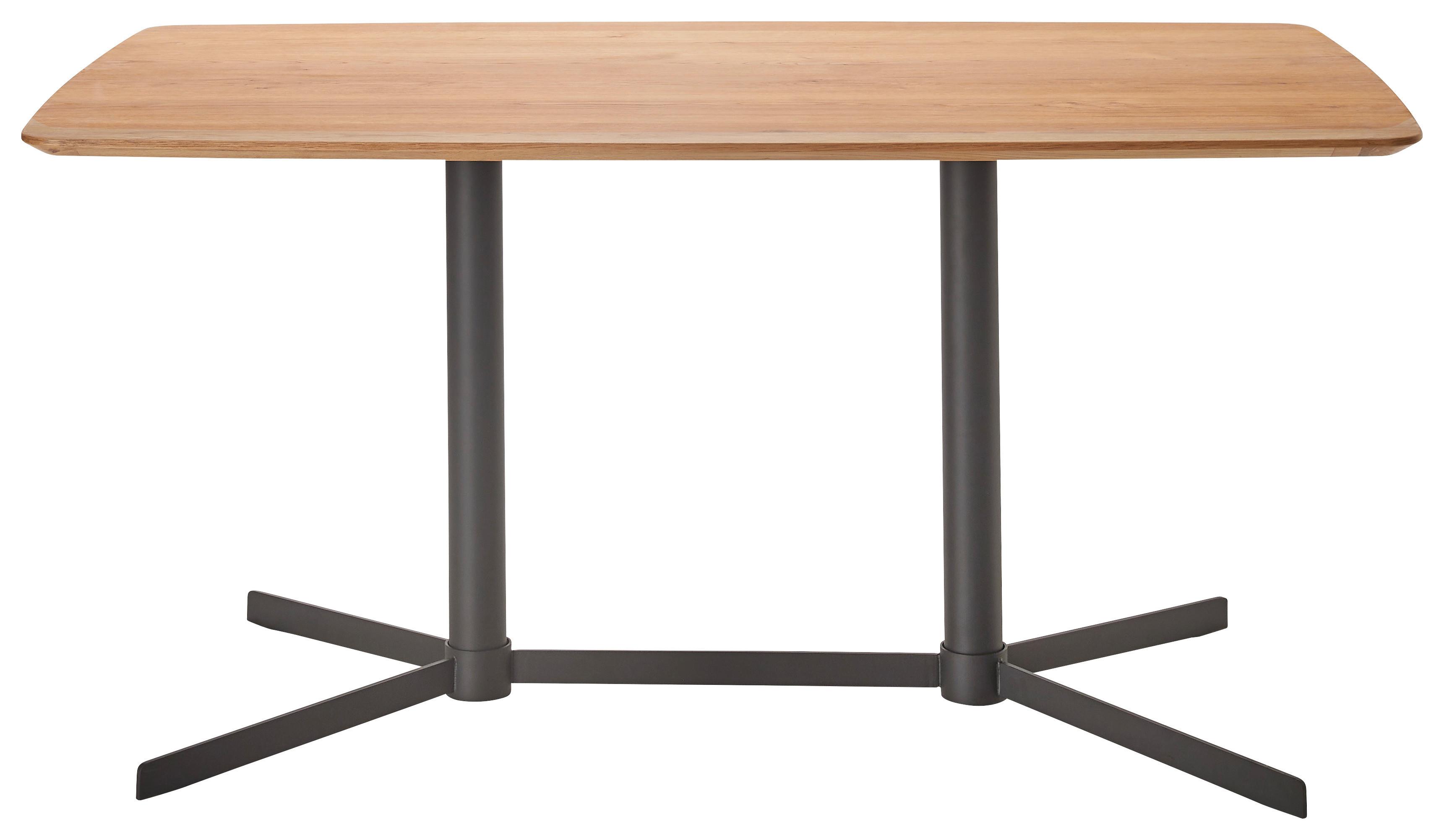 Esstisch Valletta Schwarz/Eiche ca. 160x90x76 Holz, Metall, Holzwerkstoff Premium Living Möbel > Tische > Esstische > Esstische Holz Schwarz