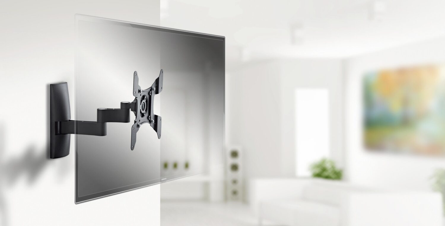 TV-Wandhalter TS 3 ca. 20x23 cm Schwarz Metall MID.YOU Wohnzimmermöbel Schwarz