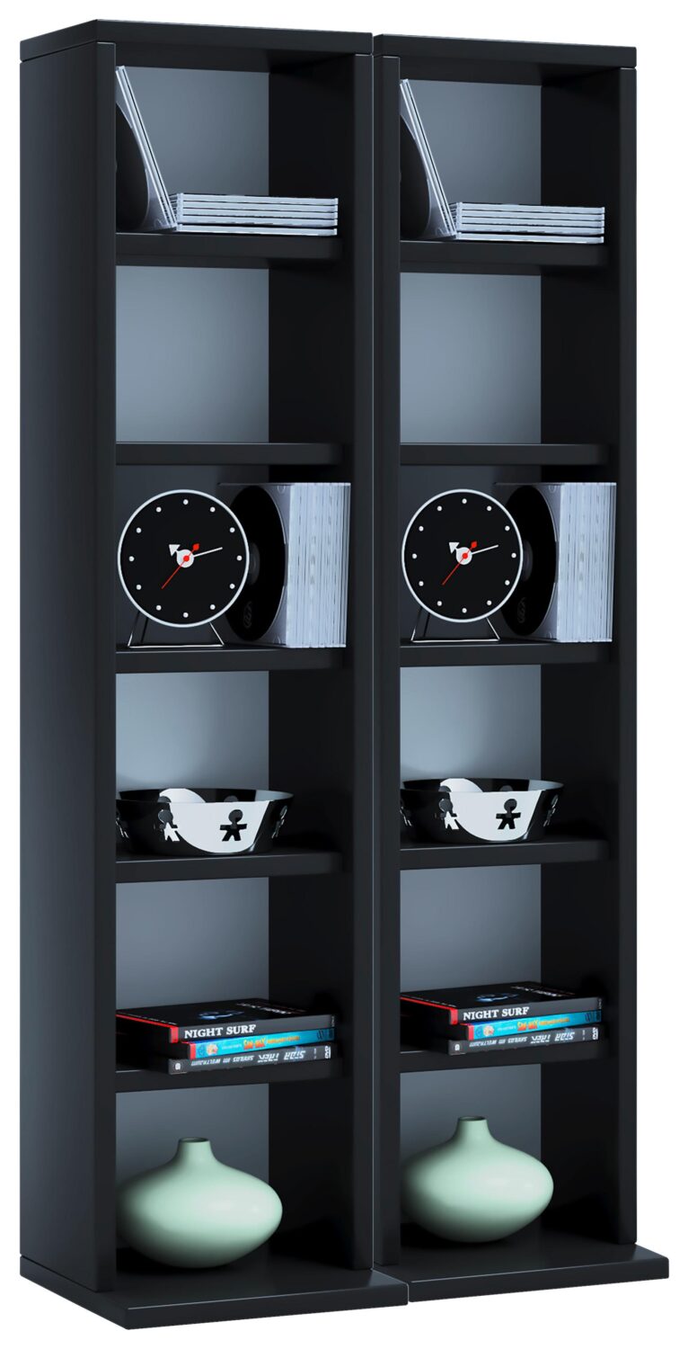 Wohnli Möbelsuche - CD-Regal Milano in Schwarz