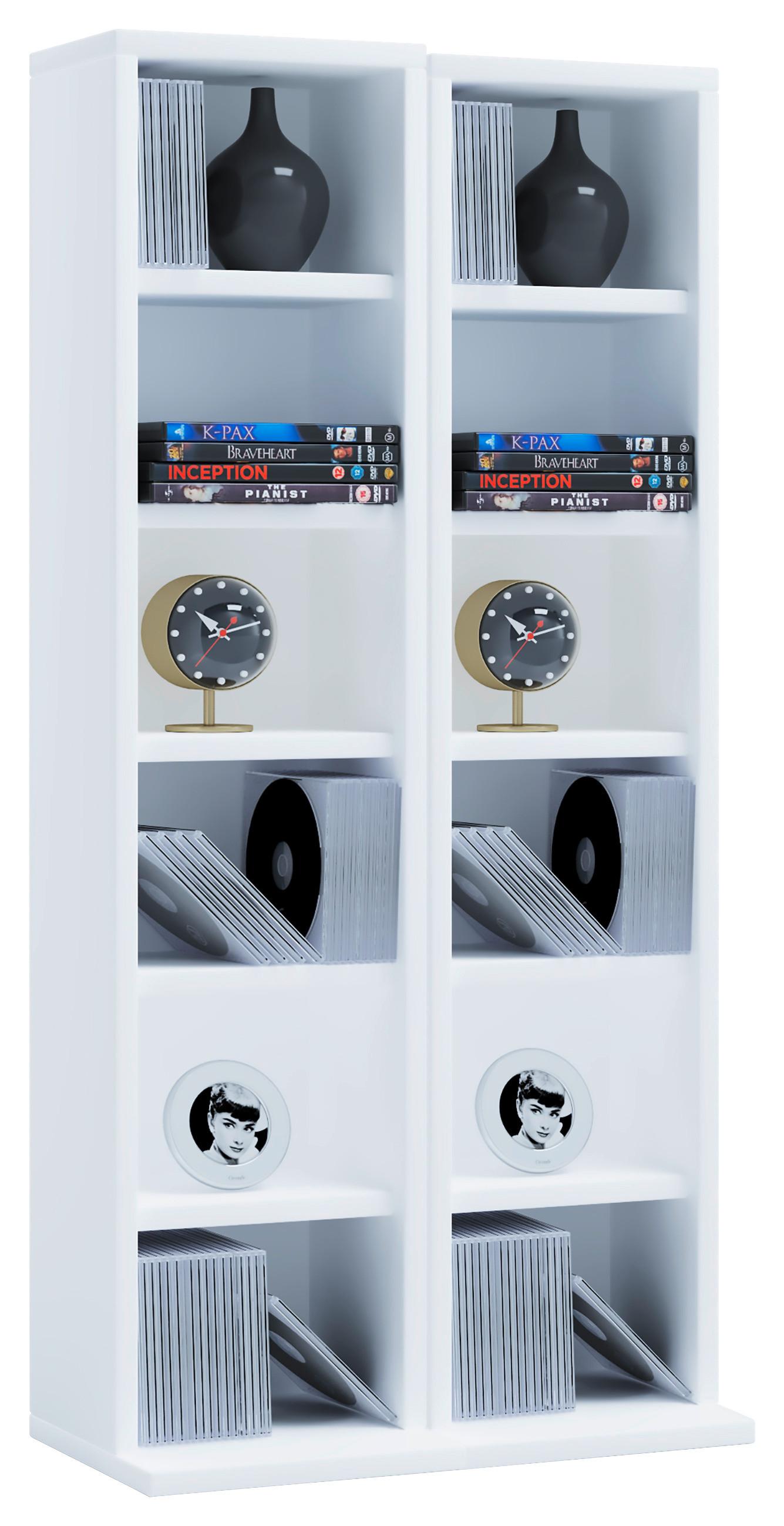 Wohnli Möbelsuche - CD-Regal Milano in Weiß