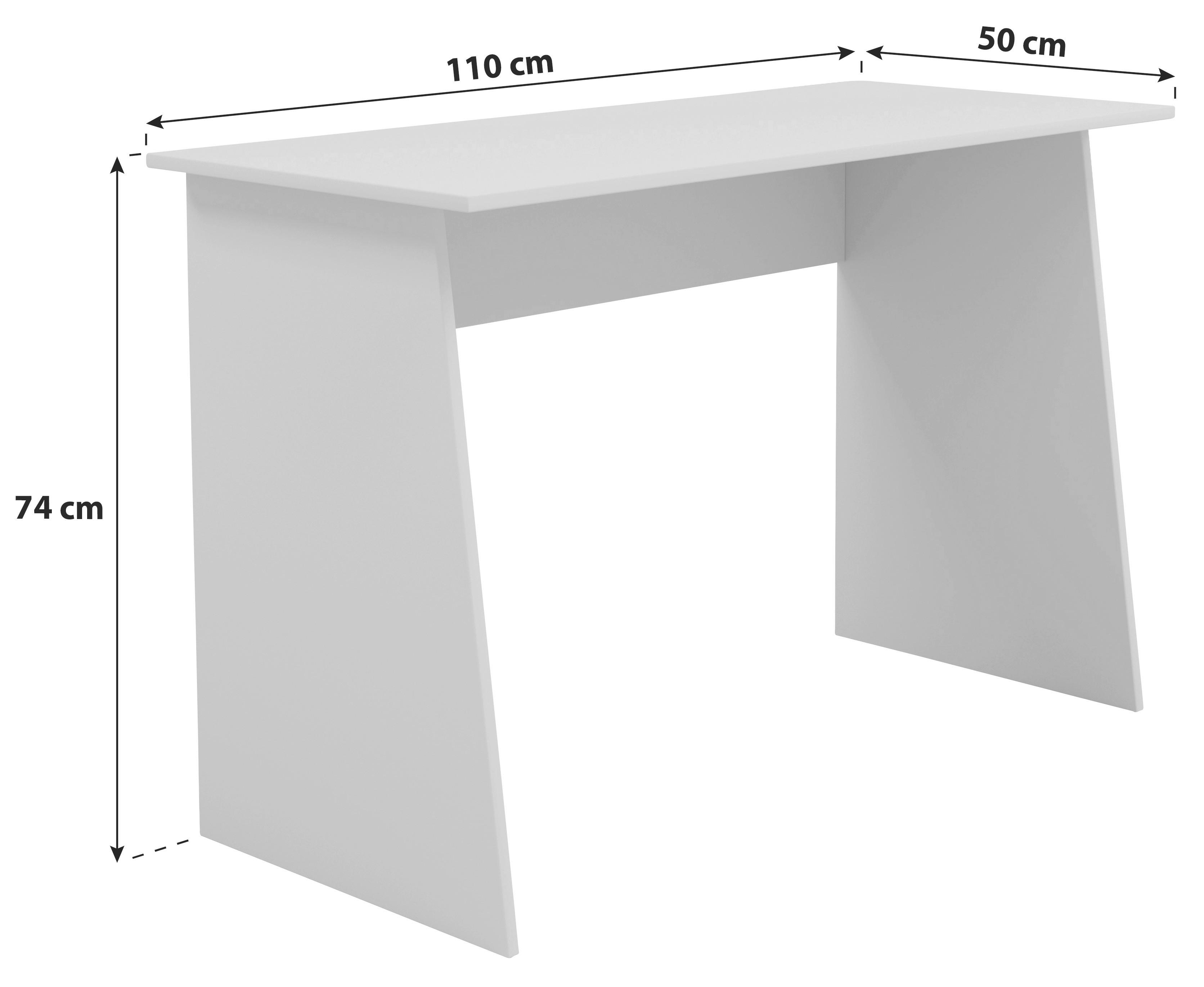 Schreibtisch Masola Maxi Weiß ca. 110x50x74cm Holzwerkstoff MID.YOU Möbel > Tische > Schreibtische > Schreibtische Weiß