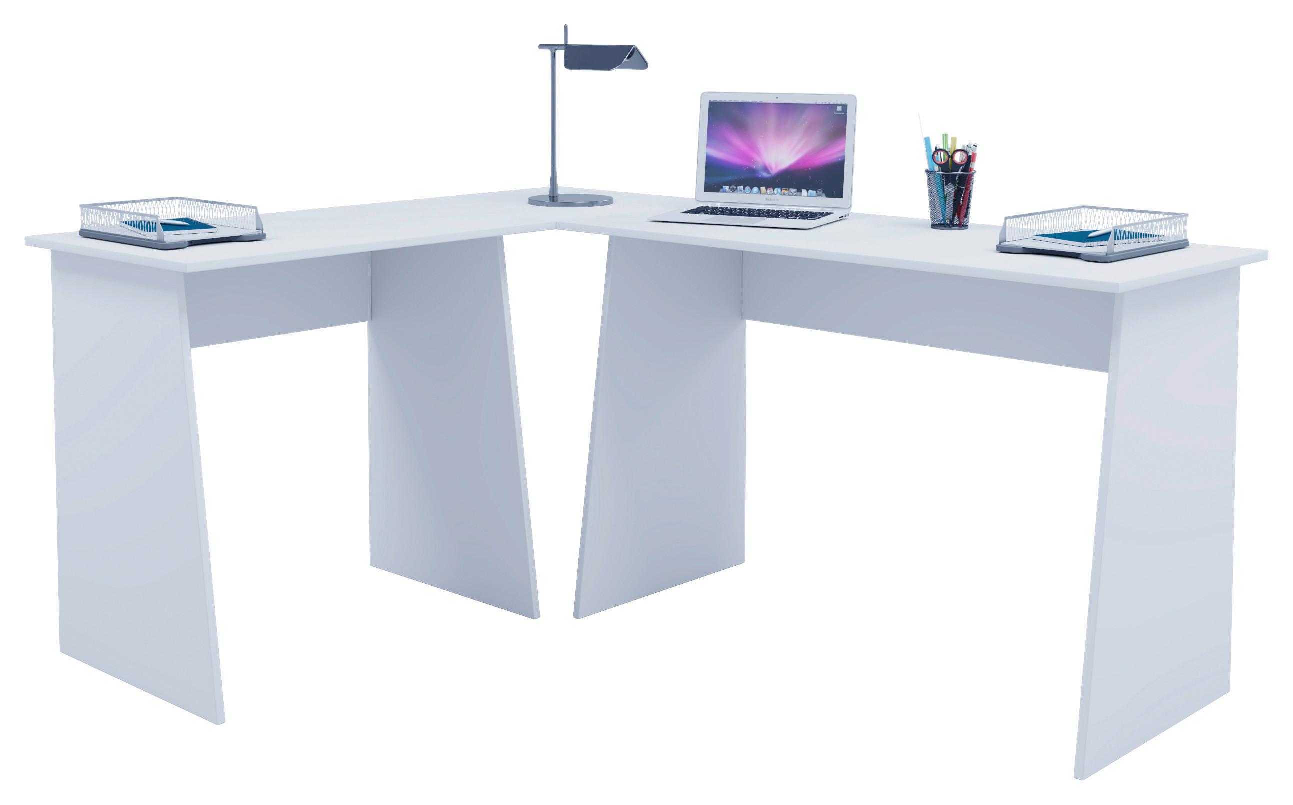 Wohnli Möbelsuche - Eckschreibtisch Masola Weiß ca. 105x135x74cm